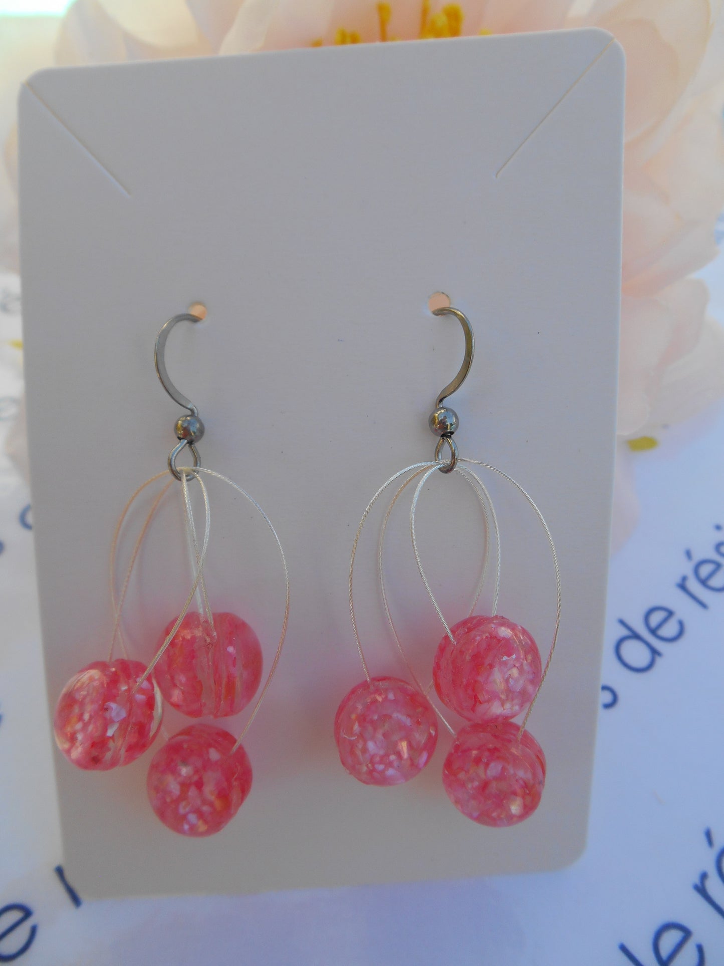 Boucles d'oreilles argentées "3 bulles"
