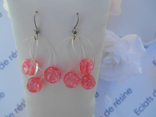 Boucles d'oreilles argentées "3 bulles"