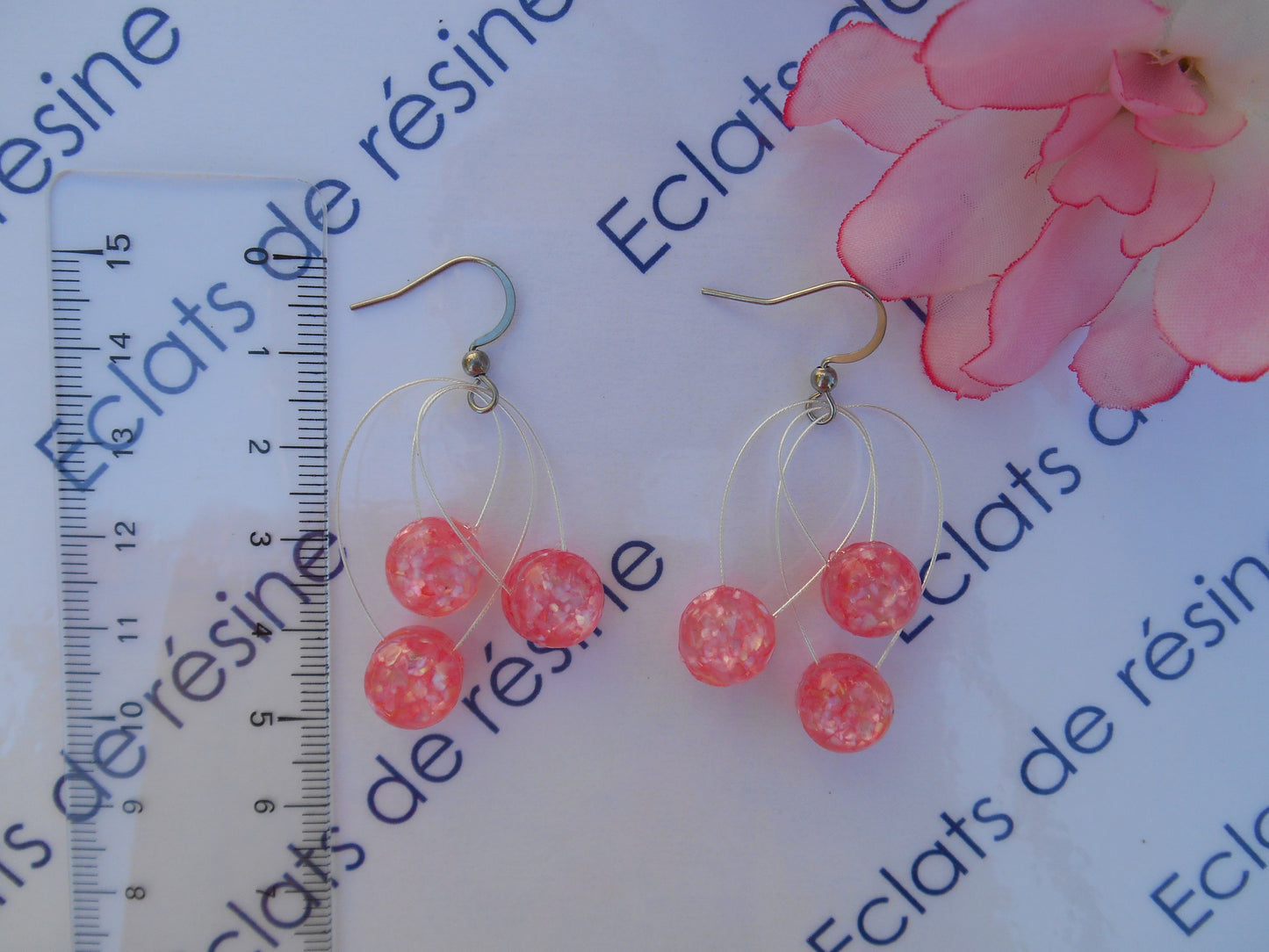 Boucles d'oreilles argentées "3 bulles"