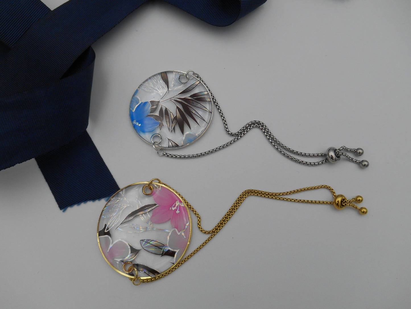 Bracelet rond Transparence & Fleurs holographiques