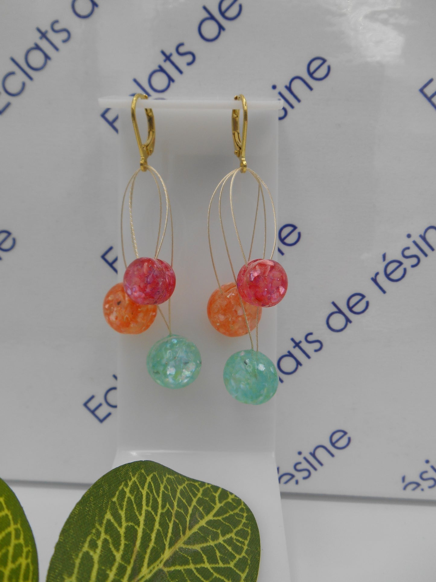 Boucles d'oreilles argentées "3 bulles"