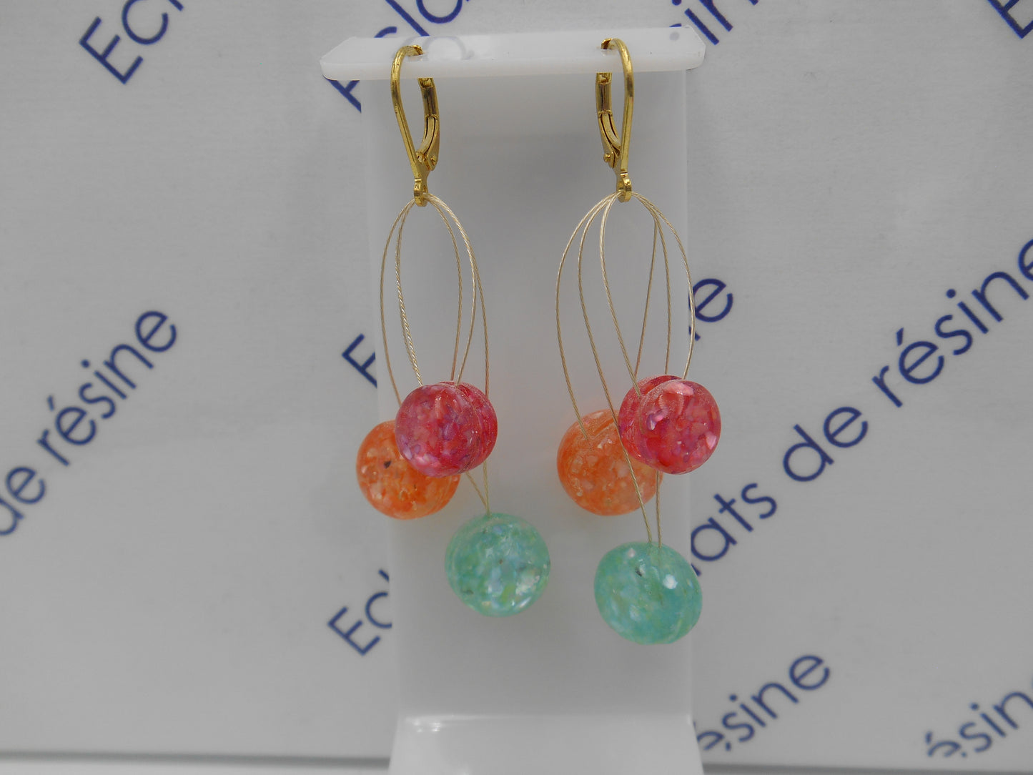 Boucles d'oreilles argentées "3 bulles"