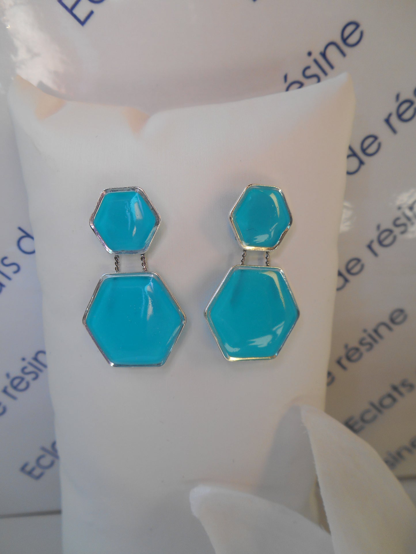 Boucles d'oreilles "Duo hexagonal"