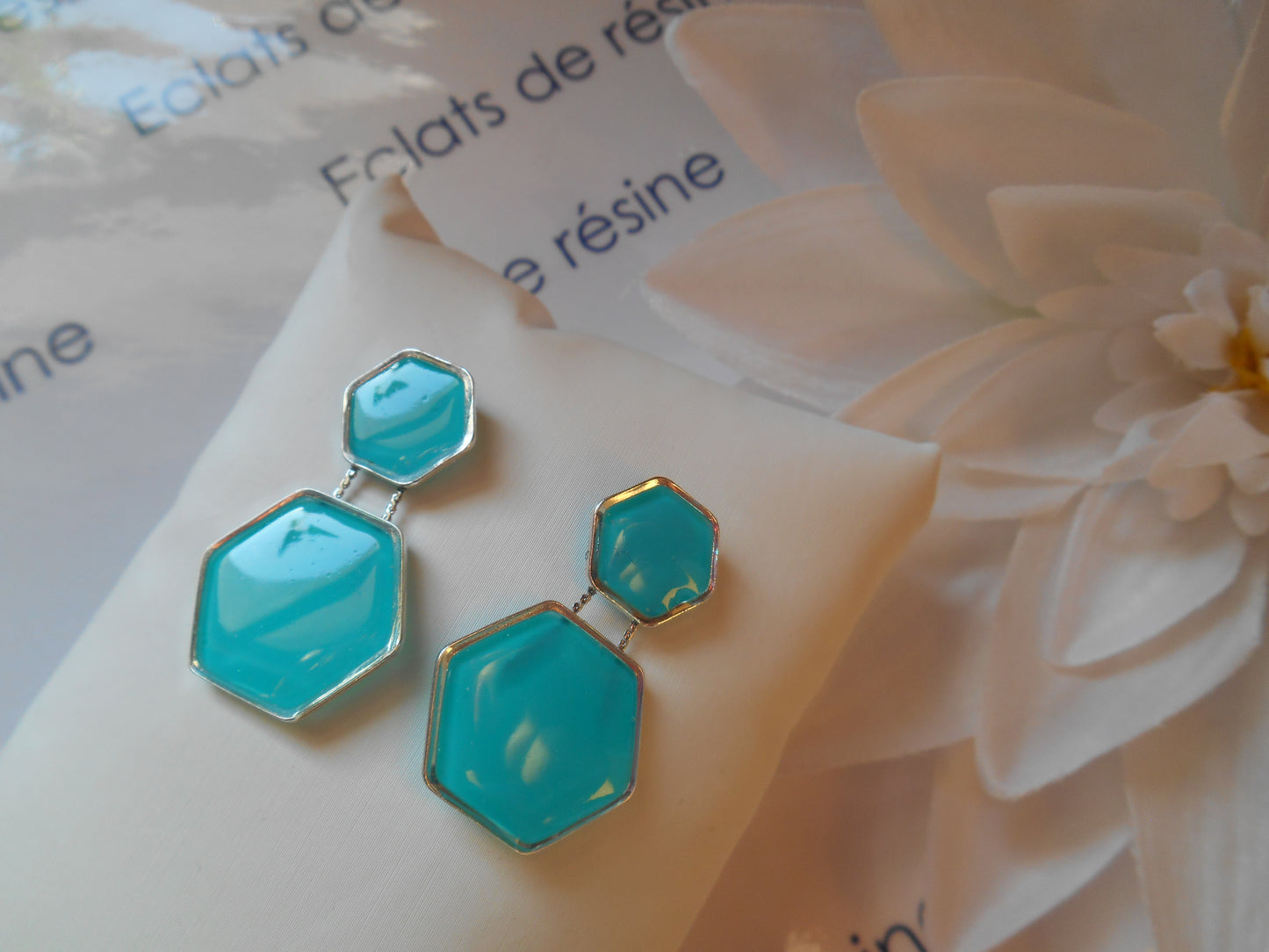 Boucles d'oreilles "Duo hexagonal"