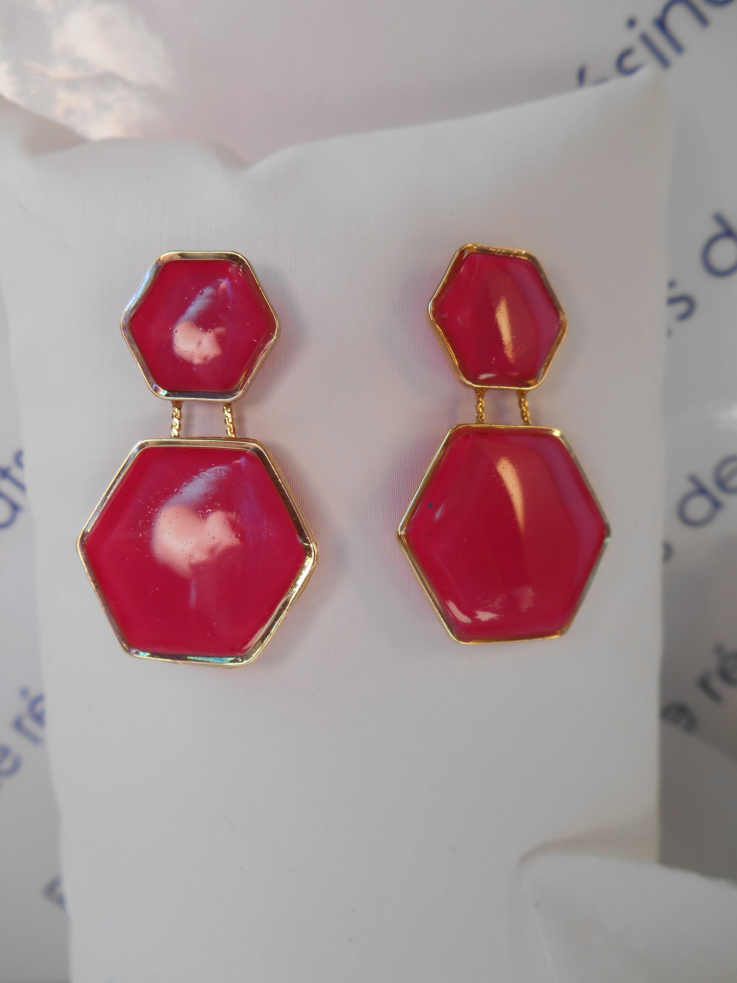 Boucles d'oreilles "Duo hexagonal"