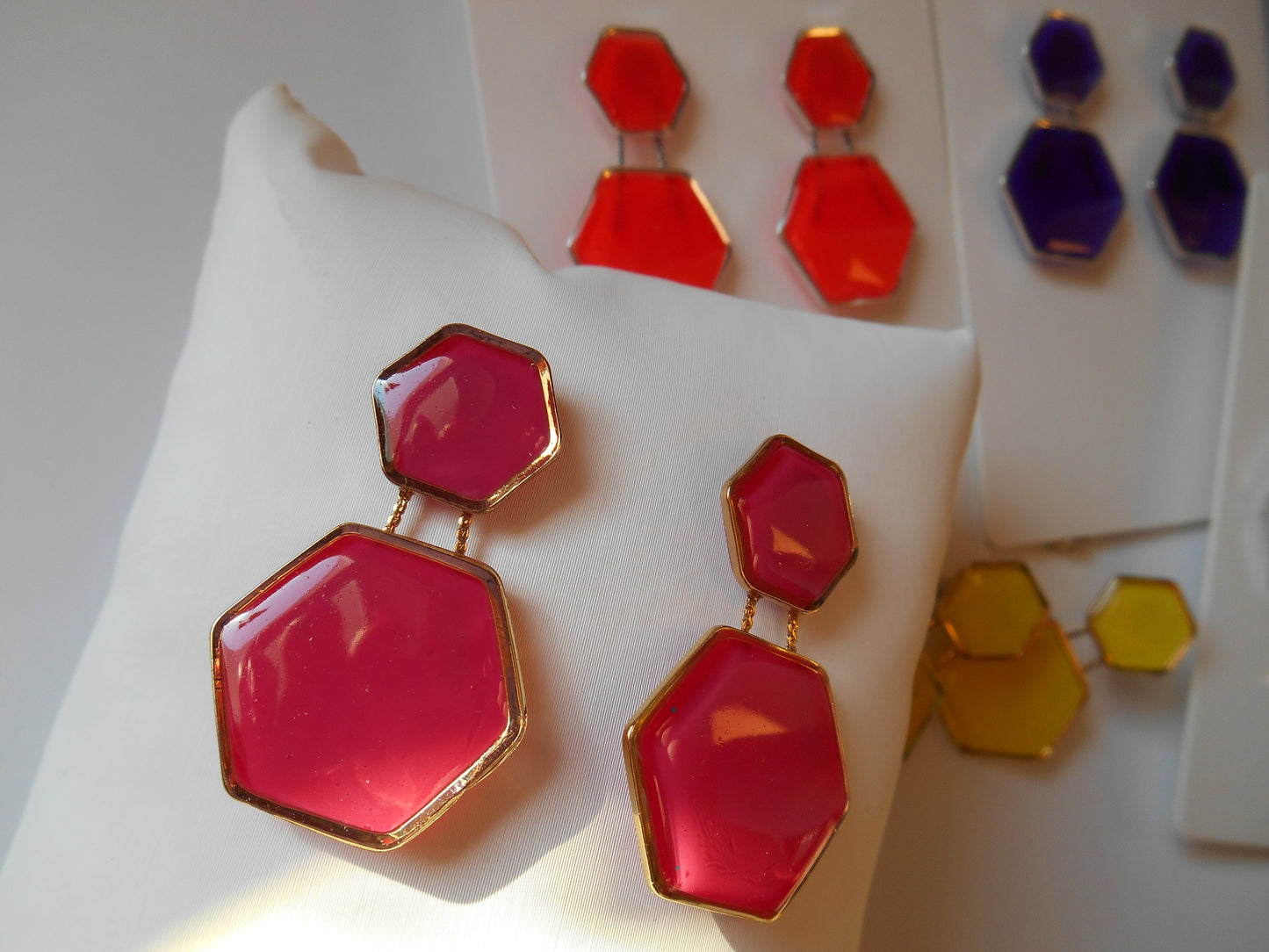 Boucles d'oreilles "Duo hexagonal"