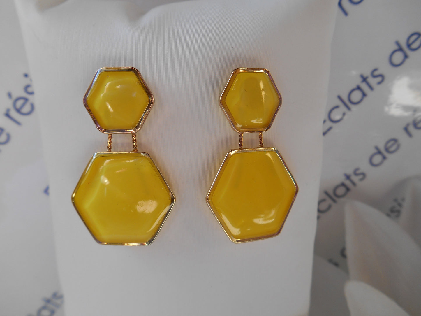 Boucles d'oreilles "Duo hexagonal"