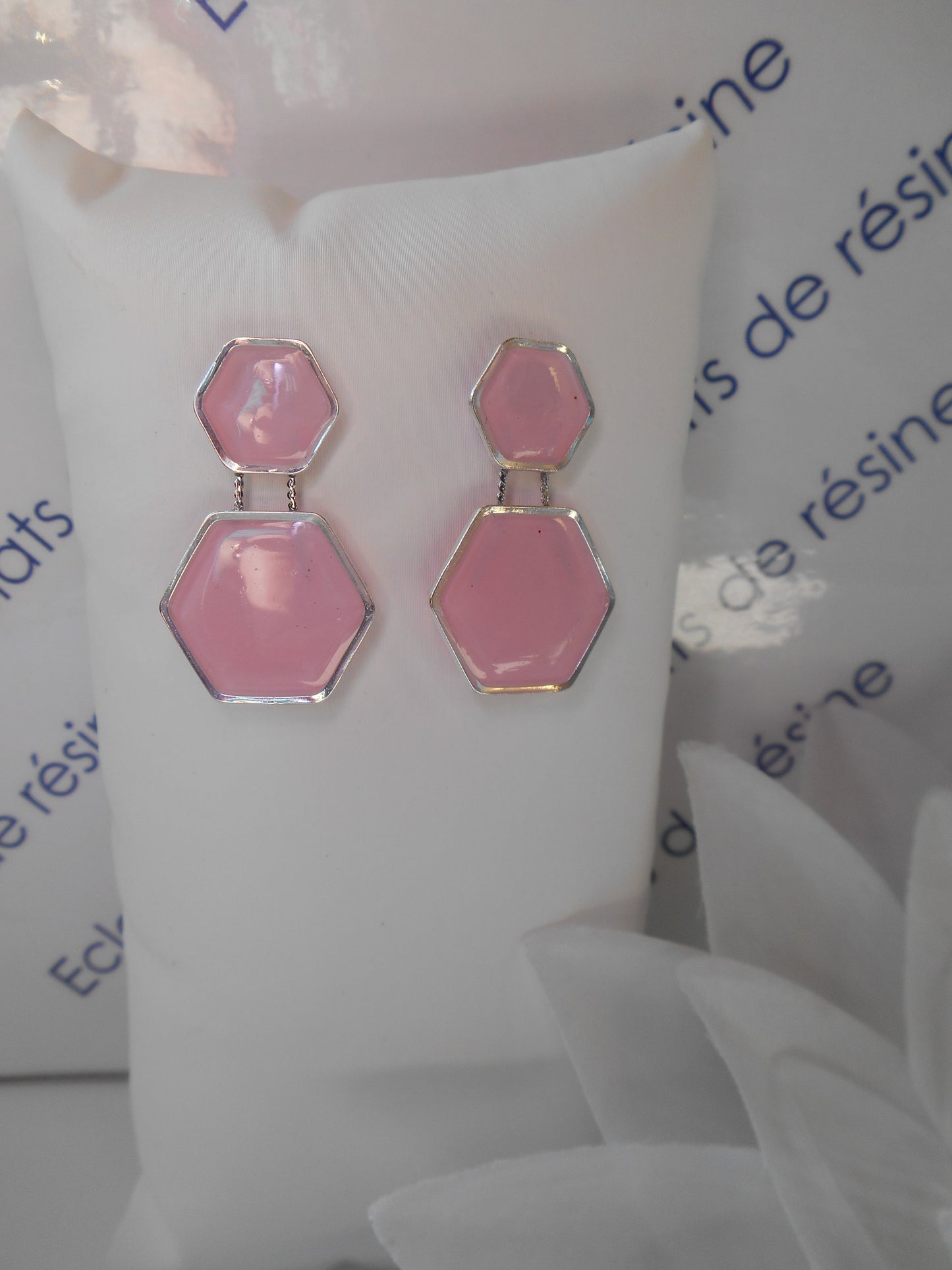 Boucles d'oreilles "Duo hexagonal"