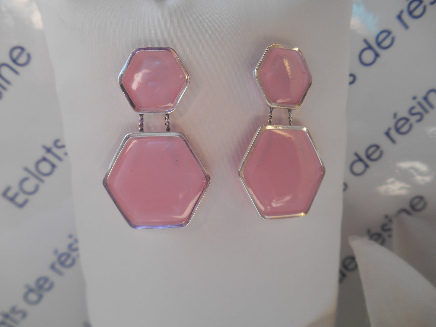 Boucles d'oreilles "Duo hexagonal"