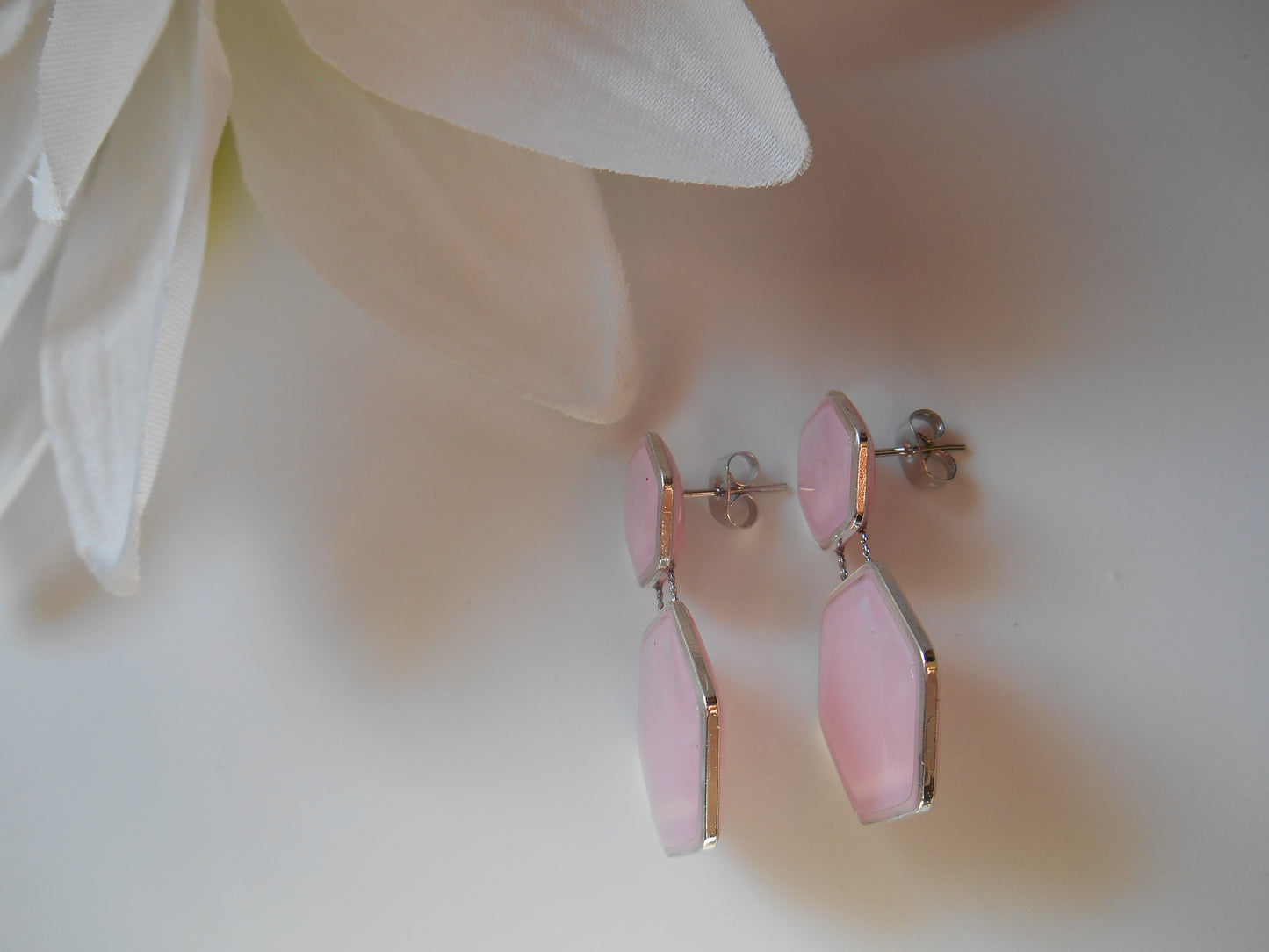 Boucles d'oreilles "Duo hexagonal"