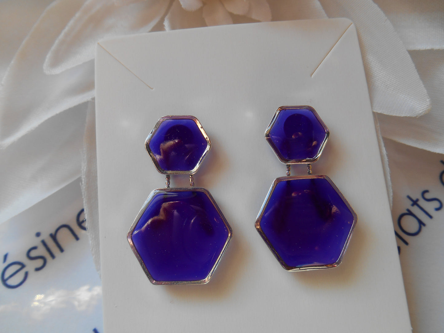 Boucles d'oreilles "Duo hexagonal"