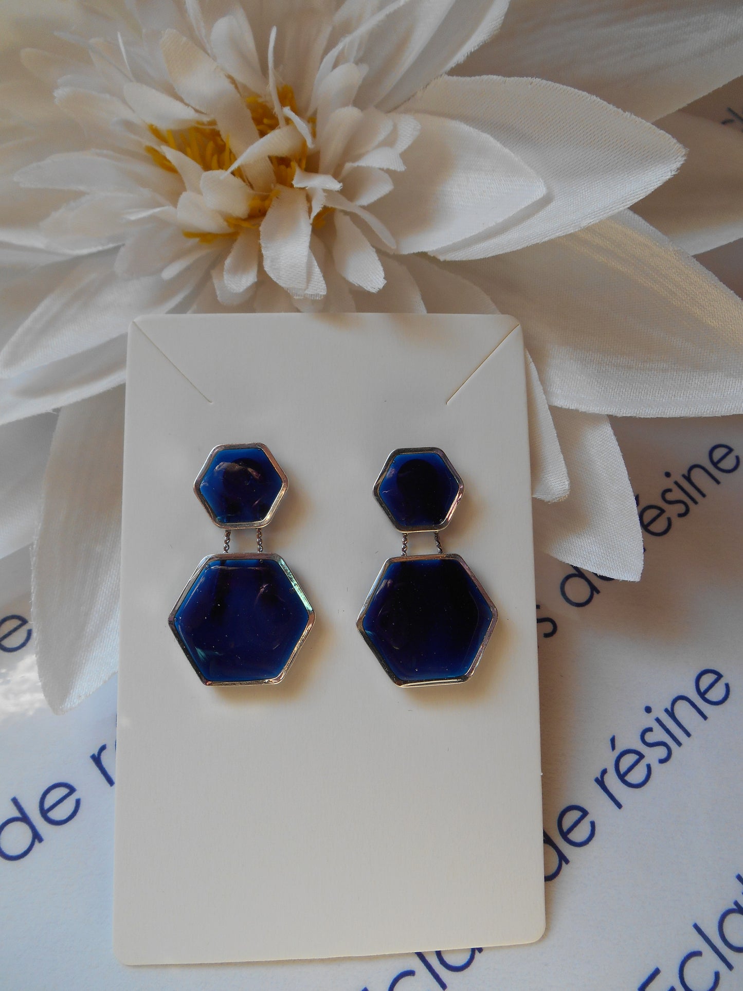 Boucles d'oreilles "Duo hexagonal"