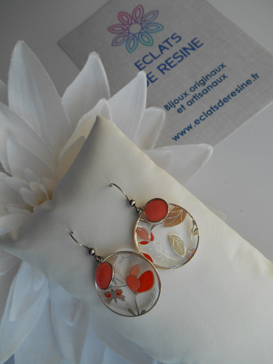 Boucles d'oreilles "transparence & foil" D25