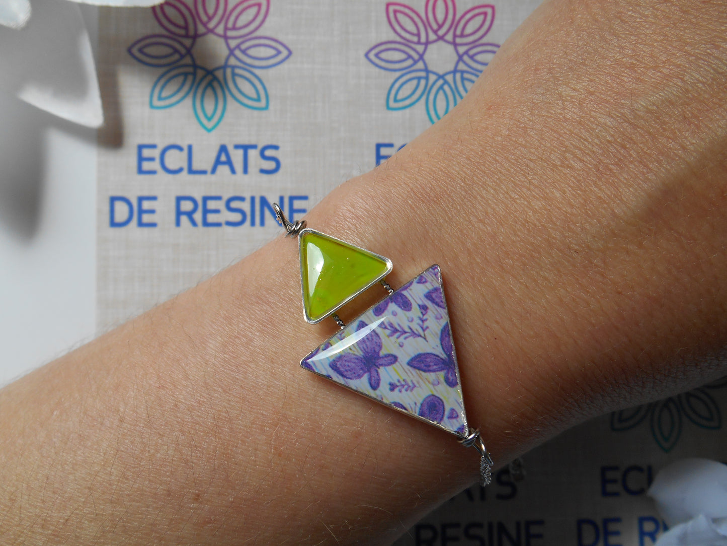 Bracelet "Jeu de triangles & Foil"