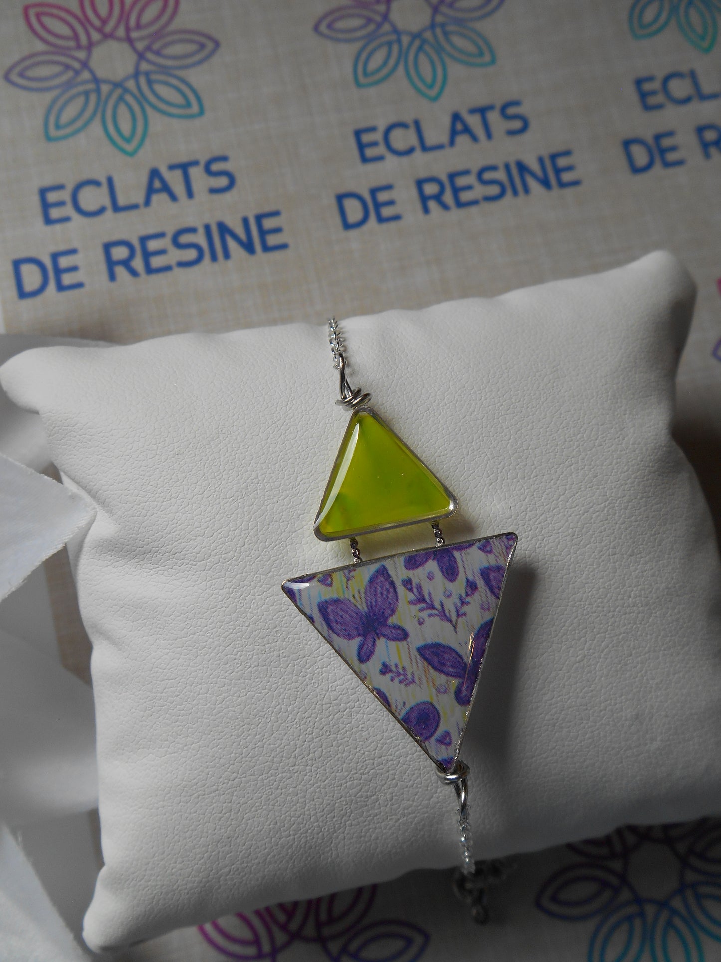 Bracelet "Jeu de triangles & Foil"