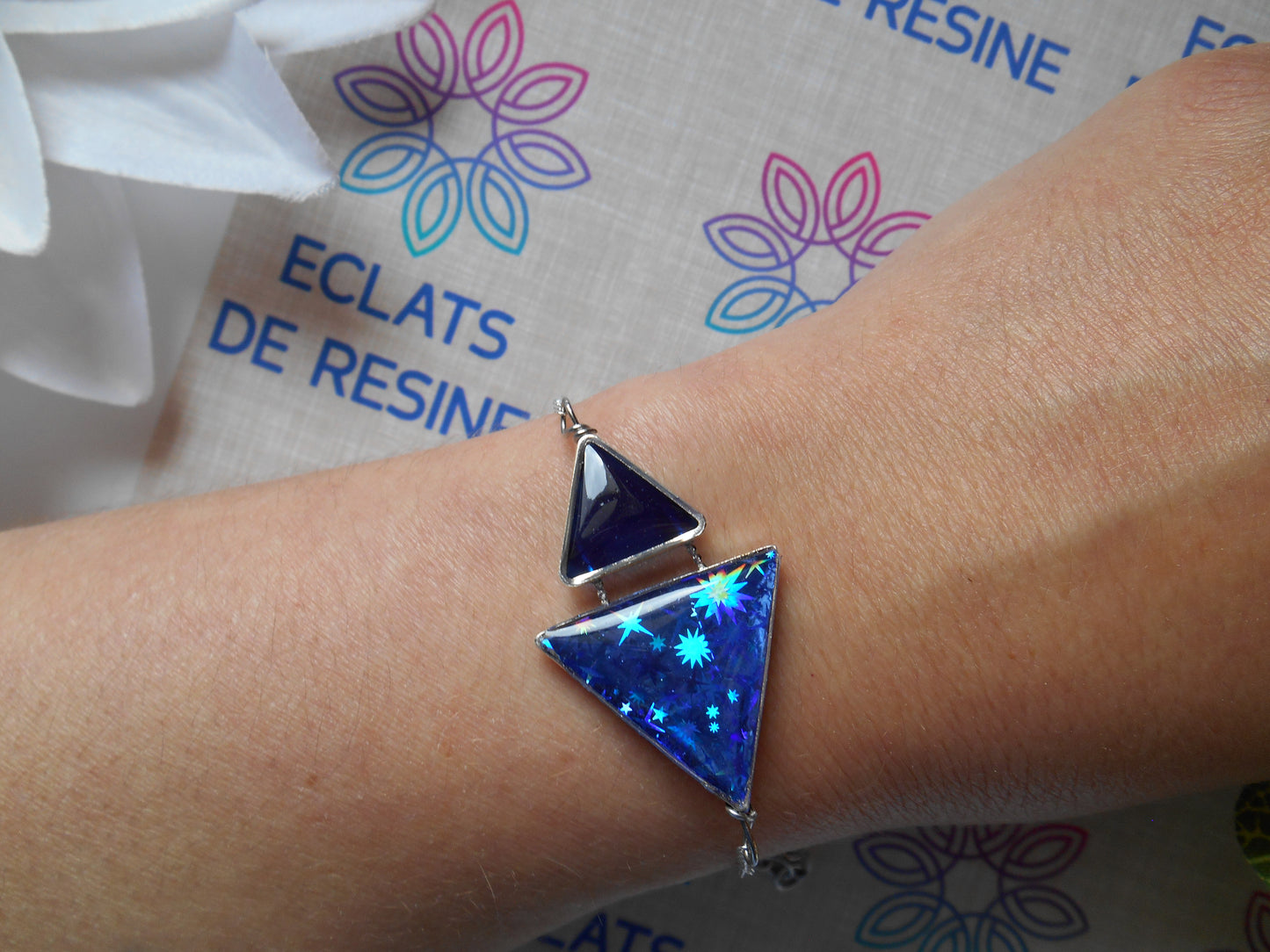 Bracelet "Jeu de triangles & Foil"