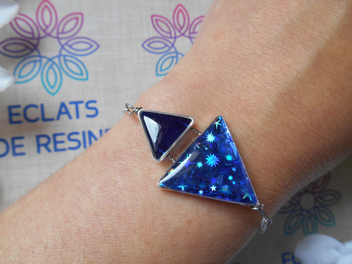 Bracelet "Jeu de triangles & Foil"