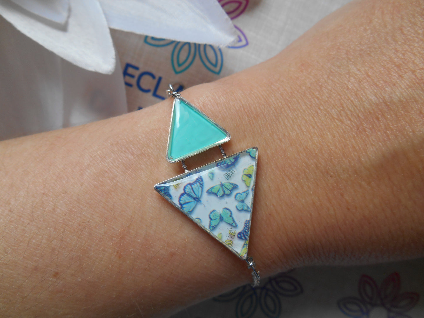 Bracelet "Jeu de triangles & Foil"