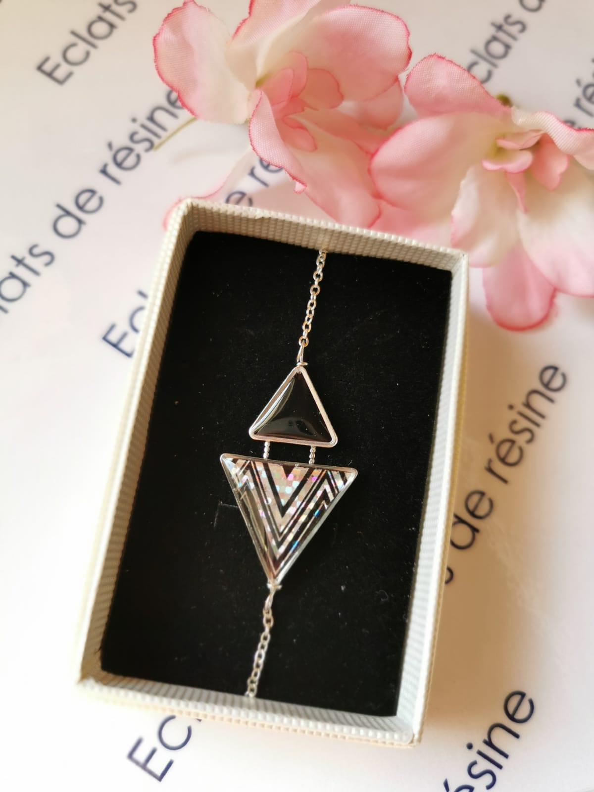 Bracelet "Jeu de triangles & Foil"