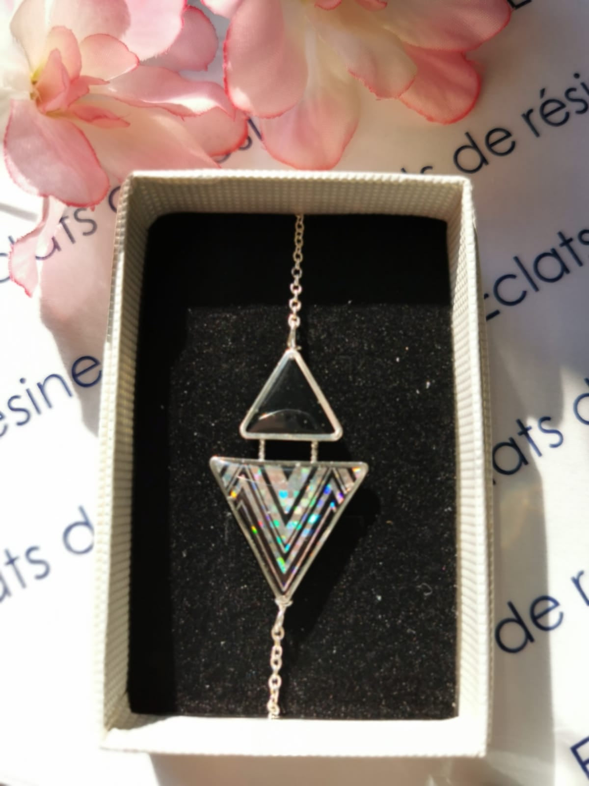 Bracelet "Jeu de triangles & Foil"