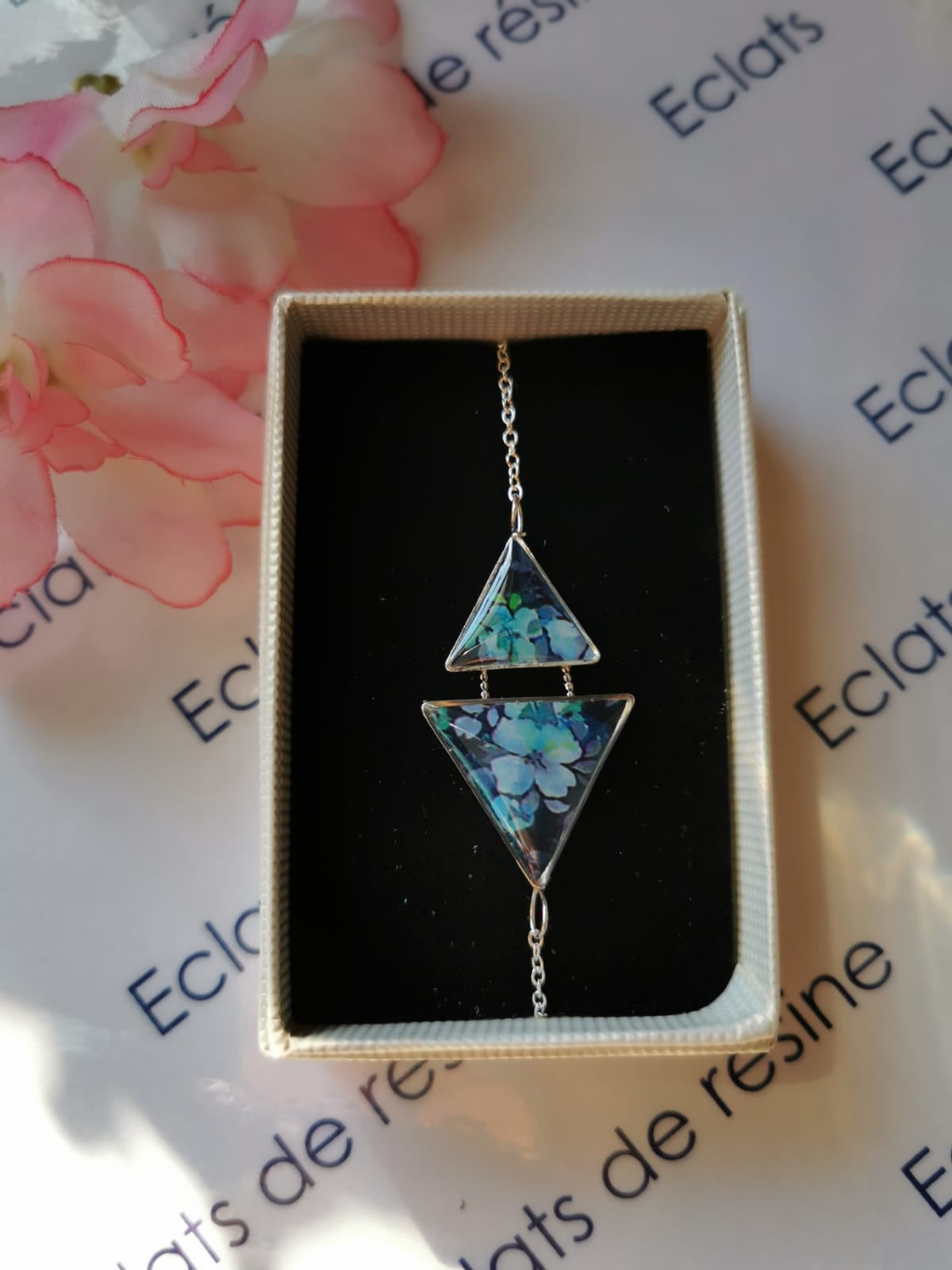 Bracelet "Jeu de triangles & Foil"