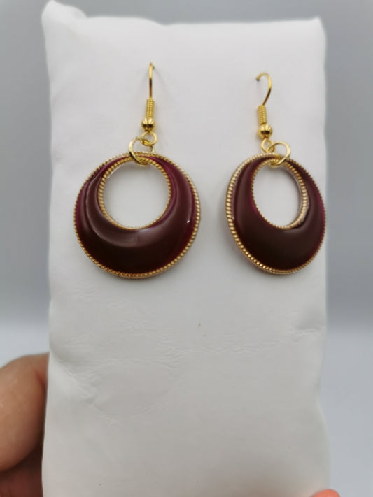 Boucles d'oreilles dorées Eclipse