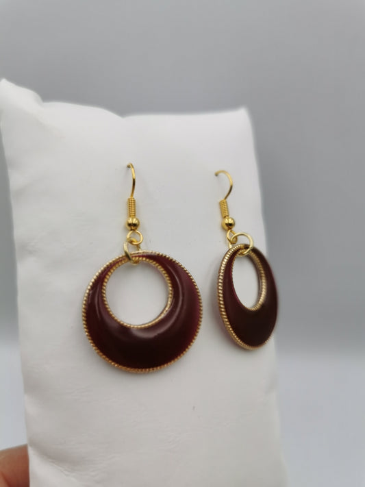 Boucles d'oreilles dorées Eclipse