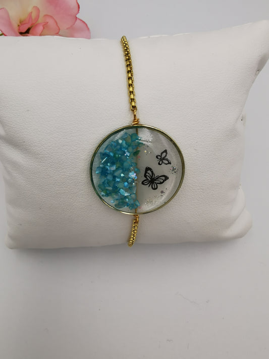 Bracelet Nacre et papillons