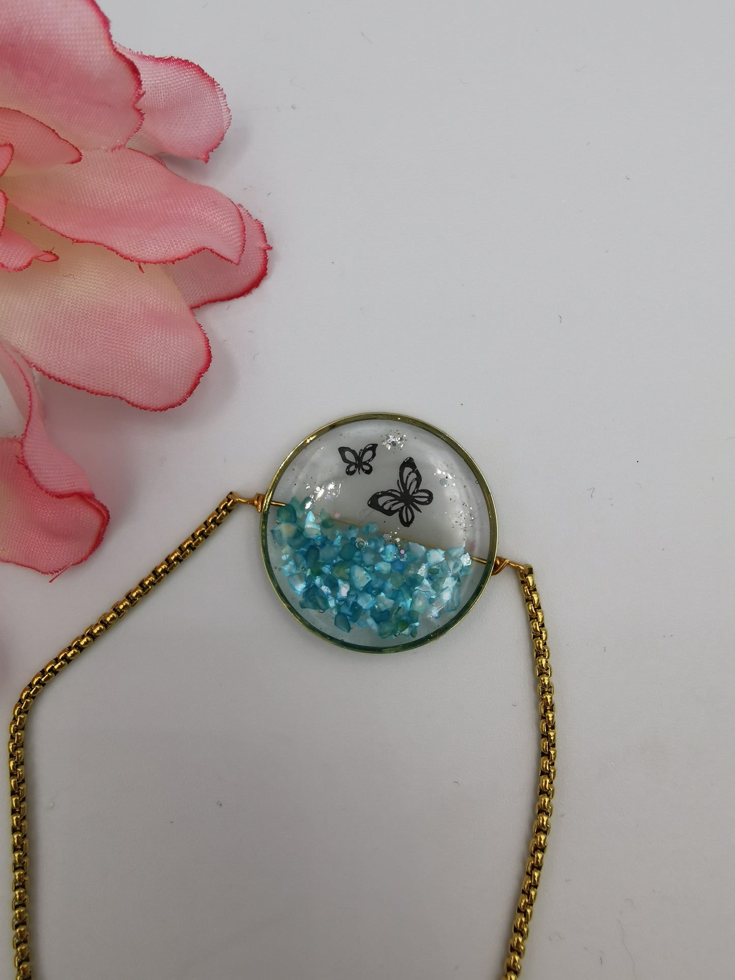 Bracelet Nacre et papillons