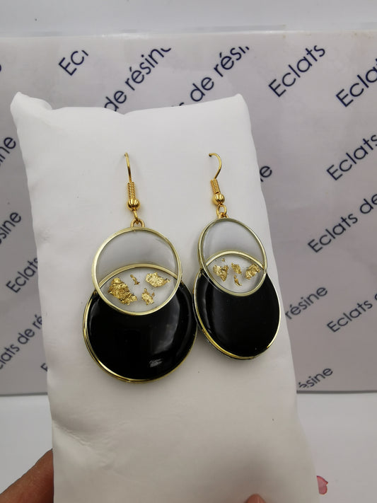 Boucles d'oreilles Coeurs 2 lunes