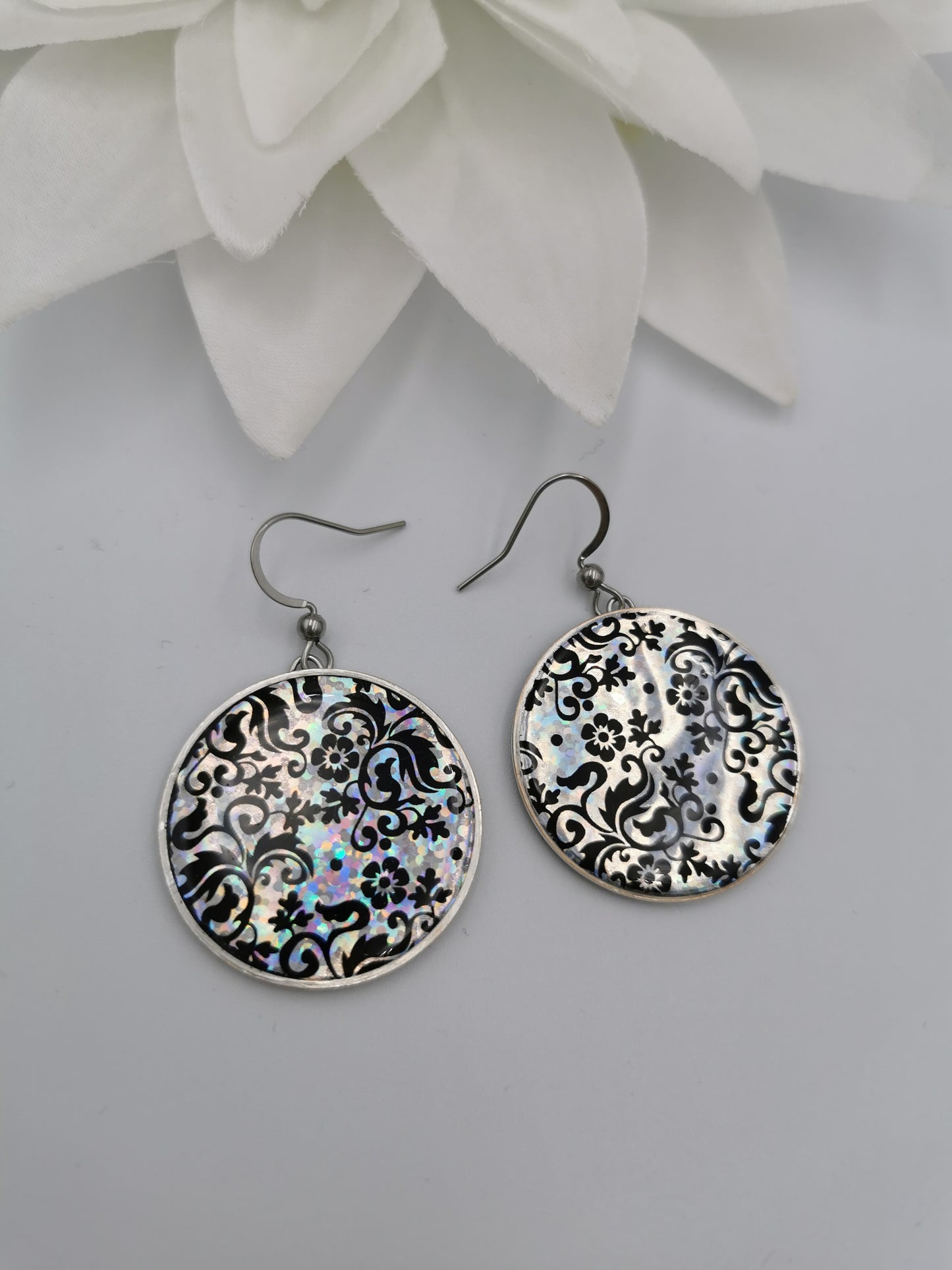 Boucles rondes Foil holographique