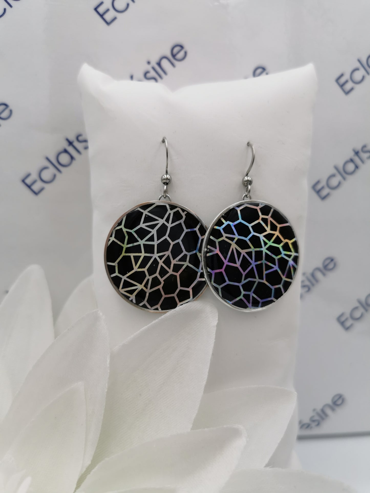 Boucles rondes Foil holographique
