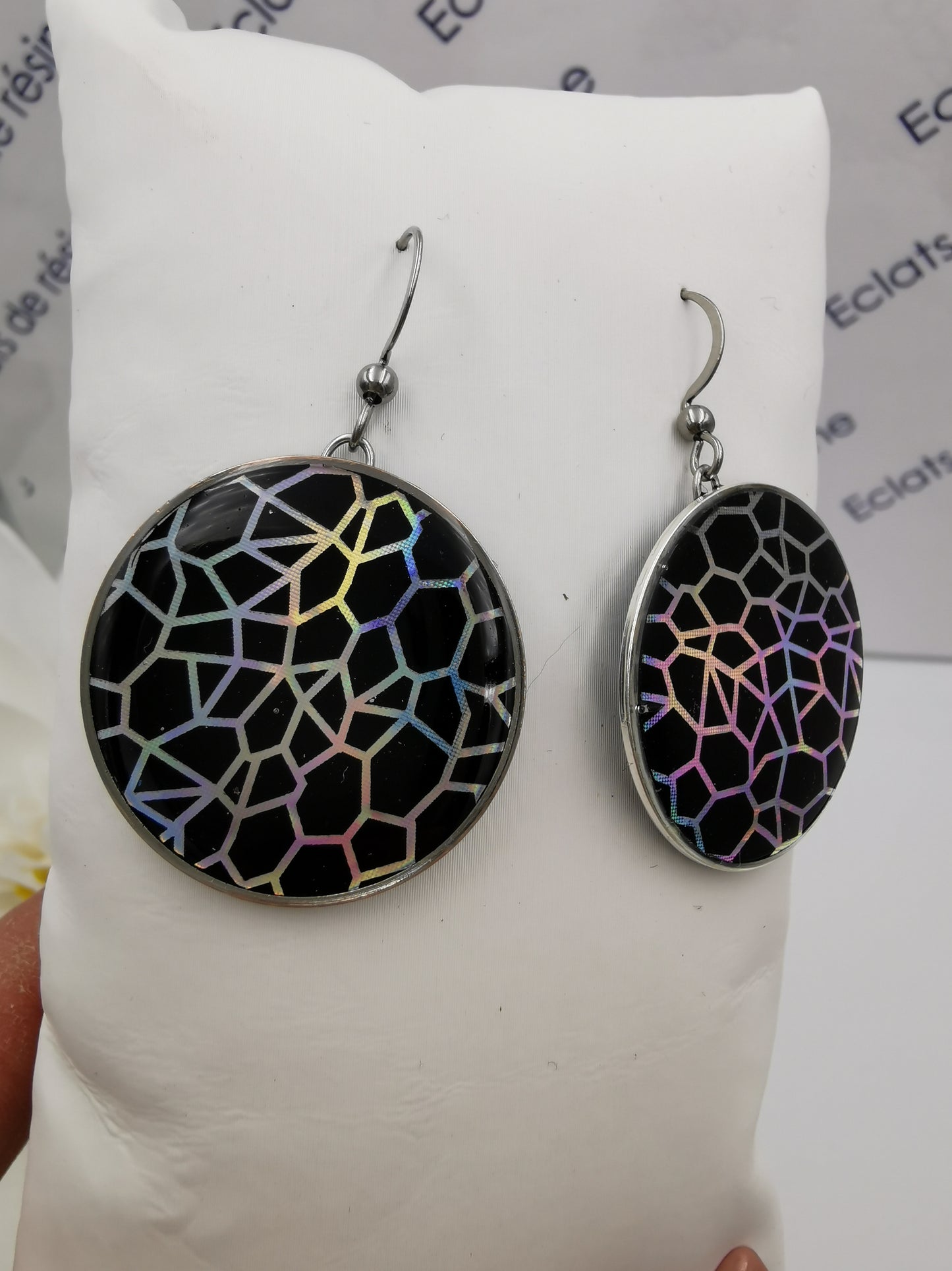 Boucles rondes Foil holographique