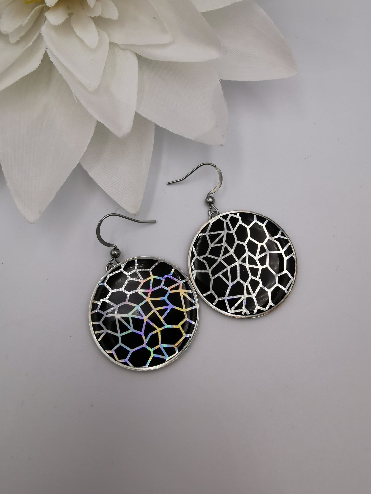 Boucles rondes Foil holographique
