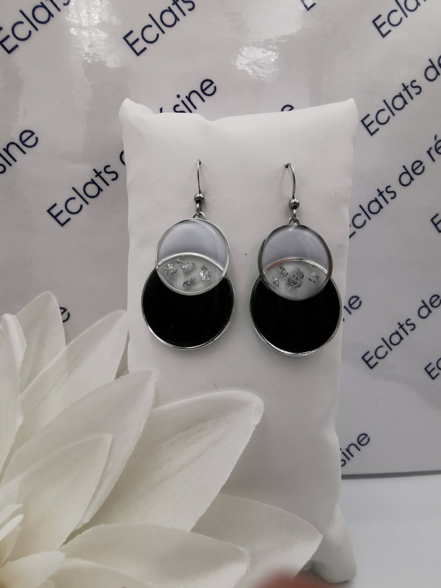 Boucles d'oreilles Coeurs 2 lunes
