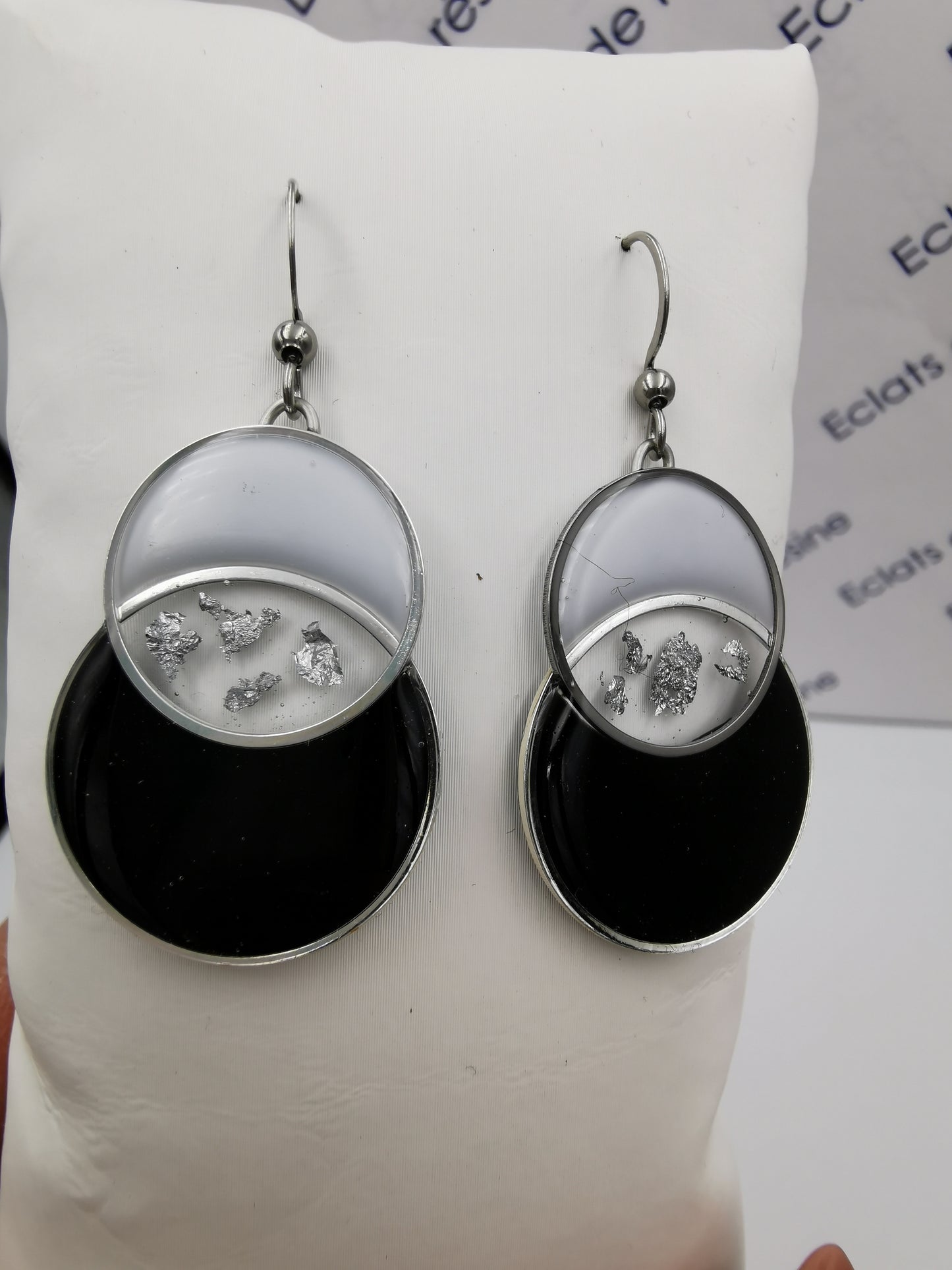 Boucles d'oreilles Coeurs 2 lunes