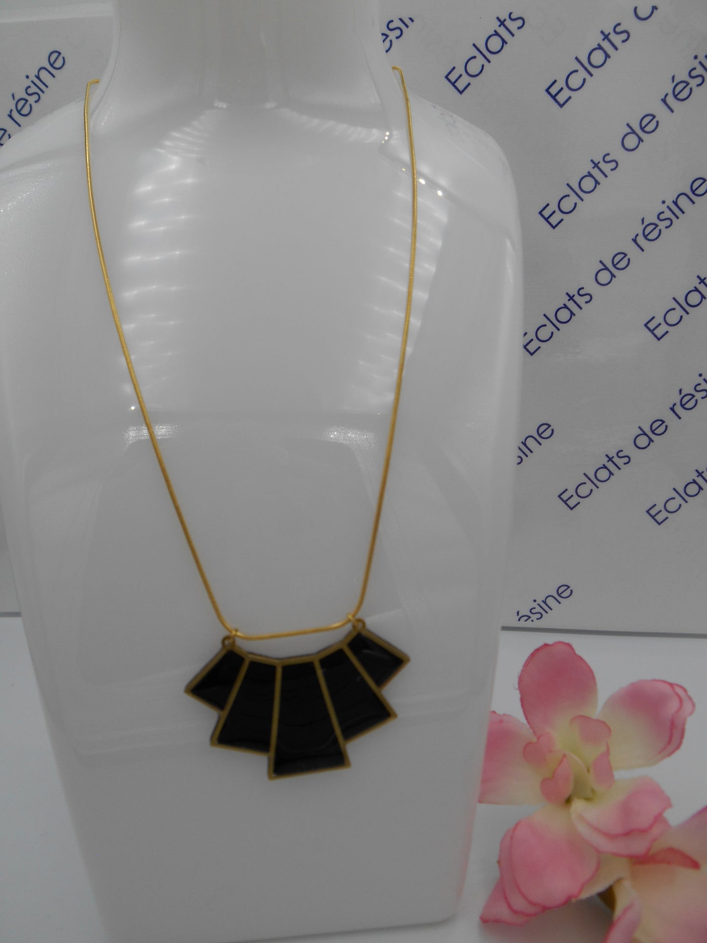 Collier 5 pans doré