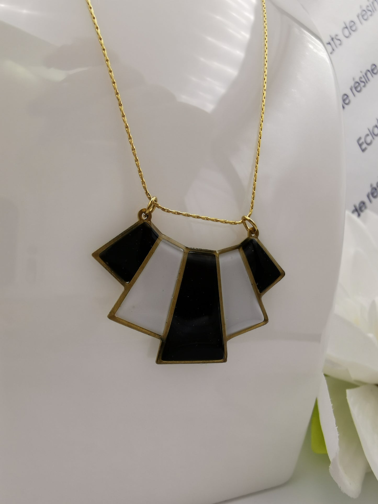 Collier 5 pans doré